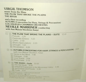 Virgil Thomson Music for the Films The River and The Plow That Broke the Plains CD Vintage 1986 EMI Angel CDC-7 47715 2