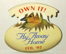 Load image into Gallery viewer, Fly Away Home Movie Video Release Promo Pinback Button Vintage 1997 Columbia Pictures
