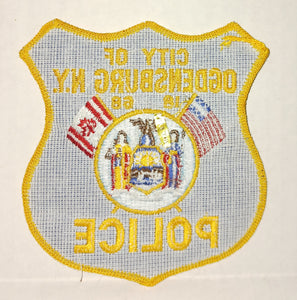 City of Ogdensburg New York Police Vintage Cloth Sew On Patch NWOT New 1868 Coat of Arms