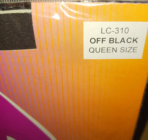 Leg Couture Queen Plus Size Pantyhose NWT New LC-310 Off Black Control Top Nylon