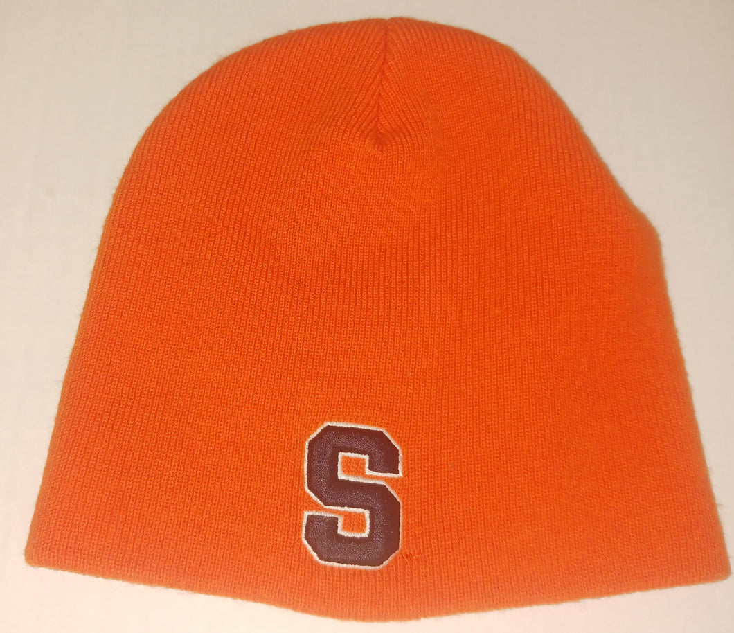 Syracuse New York University Embroidery Orange Logo Winter Hat Officially Licensed Adults Small Medium Size