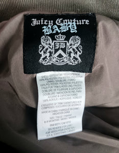 Juicy Couture Baby Boys Brown Snow Suit Size 6 to 9 Months Faux Fur Lined Hood