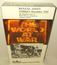 Load image into Gallery viewer, The World At War Banzai Japan Strikes December 1941 WWII VHS Tape NWT New Vintage 1990 Thames Video Collection HBO 2048
