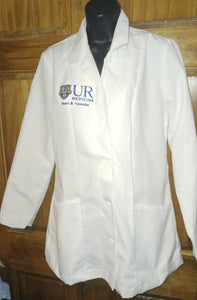 University of Rochester Medicine Heart and Vascular Embroidery White Coat Jacket Meta Women's Size 6 EUC Front Button