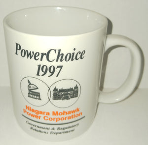 Vintage Niagra Mohawk Power Corporation PowerChoice 1997 Ceramic Coffee Mug Government and Regulatory Relations Department