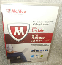 Load image into Gallery viewer, McAfee LiveSafe Computer Protection Software NWT New 2013 Windows Mac Android BlackBerry IOS
