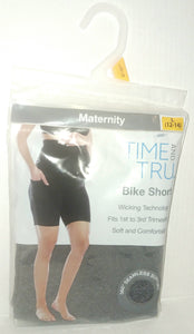 Time and Tru Women's Maternity Bike Short NWT New Grey Size Large 12-14 1st to 3rd Trimester