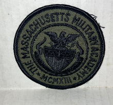 Load image into Gallery viewer, Vintage The Massachusettes Military Academy MCMXIII Cloth Srw on Patch NWOT New Eagle Shield Design

