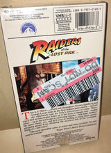 Load image into Gallery viewer, Raiders of the Lost Ark VHS Movie Tape NWOT New 1989 Edition Paramount 1376 Harrison Ford
