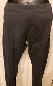 Adidas Women’s Black Athletic Pants Logo Legs Size Small