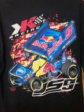 Load image into Gallery viewer, Joey Saldana JS 9 Sprint Car Racing Red Bull T-Shirt Men&#39;s Size Large Gildan
