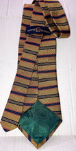 Load image into Gallery viewer, Tommy Hilfiger Vintage Men&#39;s Necktie Made in USA Silk Gold with Stripes Design
