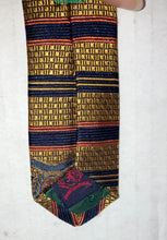 Load image into Gallery viewer, Tommy Hilfiger Vintage Men&#39;s Necktie Made in USA Silk Gold with Stripes Design
