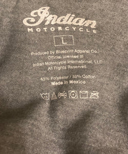 Indian Motorcycle America’s First Motorcycle Company Gray T-Shirt Men’s Size Large Short Sleeves