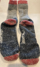 Load image into Gallery viewer, Smartwool Men’s Blue Grey Red Wool Socks Winter Warm Wear Hiking Work
