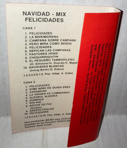 Navidad Mix Felicidades Vintage Cassette Tape Avalon Discos Spain Import