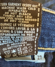 Load image into Gallery viewer, 7 For All Mankind The Slim Cigarette Women&#39;s Blue Jeans Size 27 Waist Made in USA
