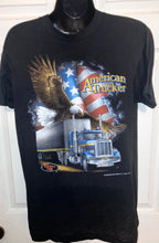 Load image into Gallery viewer, Vintage American Trucker Commercial Truck Stop Haines City Florida T-Shirt 1992 3D Emblem USA Single Stitch Fort Worth Texas
