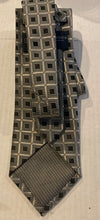 Load image into Gallery viewer, Giorgio Brutini Collezione Men&#39;s Necktie Polyester Black Squares Pattern
