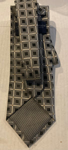 Giorgio Brutini Collezione Men's Necktie Polyester Black Squares Pattern