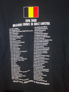 BC WC 2018 Belgium Comes to West Chester Pennsylvania T Size Large Iron Mill Brewery Restaurant