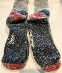 Smartwool Men’s Blue Grey Red Wool Socks Winter Warm Wear Hiking Work