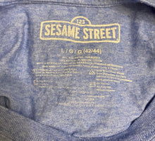 Load image into Gallery viewer, Sesame Street Everything I Know Streets Print Blue T-Shirt Mens Size Large 42 44
