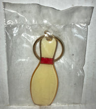 Load image into Gallery viewer, White Bowling Pin Key Chain NWOT New Metal Unbranded
