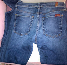 Load image into Gallery viewer, 7 For All Mankind The Slim Cigarette Women&#39;s Blue Jeans Size 27 Waist Made in USA

