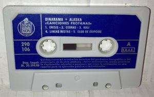 Dinarama Alaska Canciones Profanis Cassette Tape Vintage 1983 Hispa Vox Spain Import 290 106