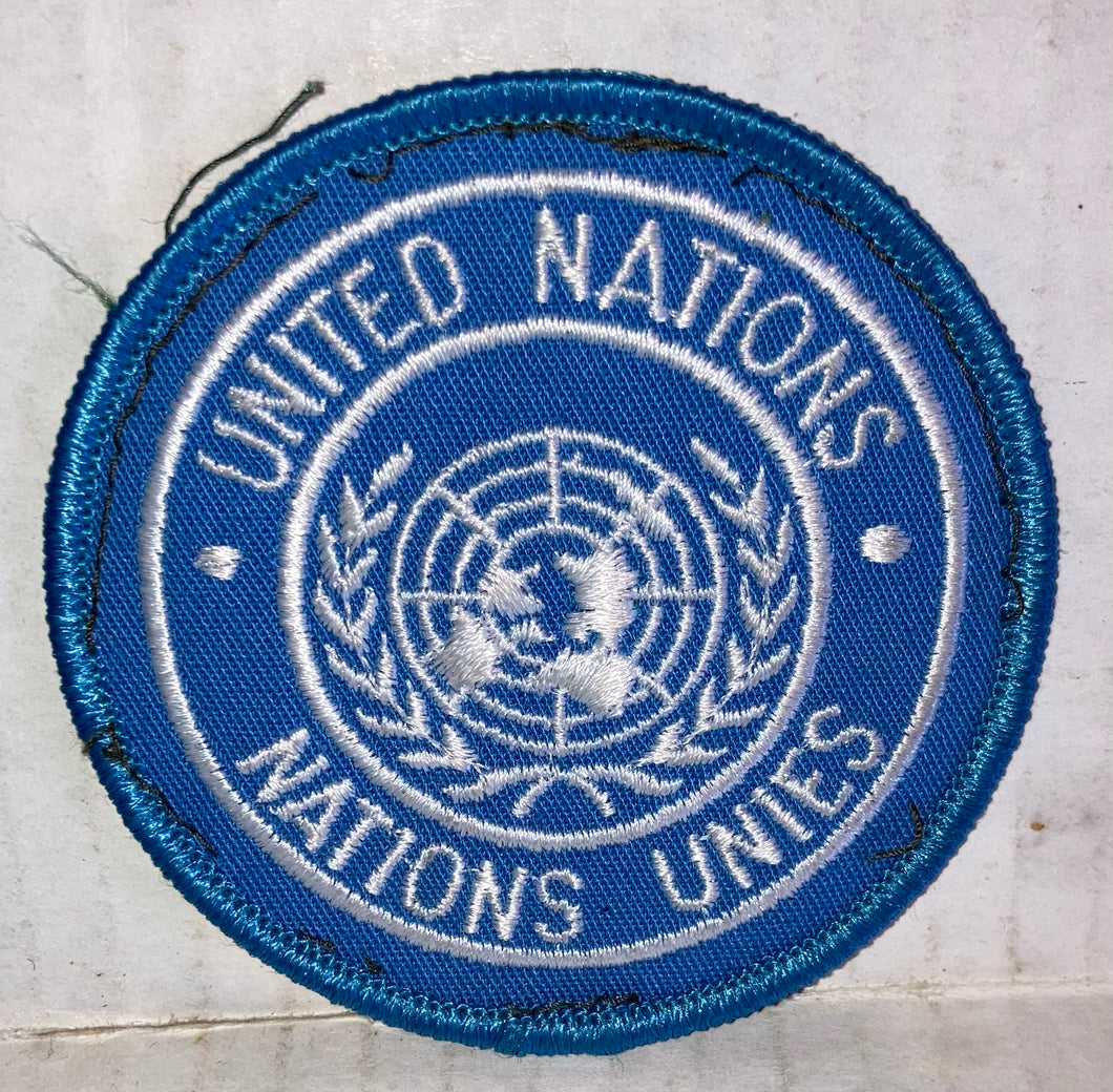 United Nations Blue Logo Vintage Cloth Sew in Patch NWOT New