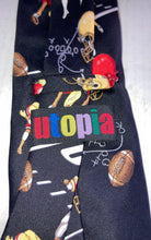 Load image into Gallery viewer, Utopia Vintage Men’s Football Necktie Players Plays Yard Line 1990s
