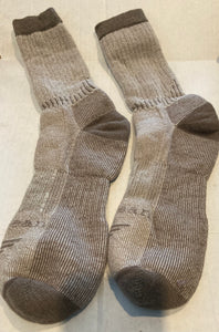 LL Bean Hike Men’s Tan Brown Wool Socks Winter Warm Wear Hiking Work