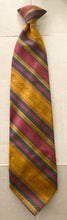 Load image into Gallery viewer, Snapper Vintage Boy’s Necktie Red Gold Blue Stripes
