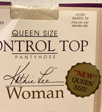Load image into Gallery viewer, Kathie Lee Woman Queen Size Ivory Pantyhose NWT New Plus Size 3X Wal-Mart
