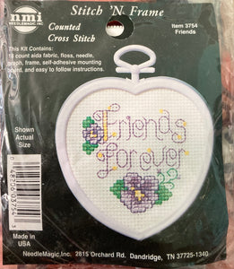 NMI Stitch and Frame Counted Cross Stitch Friends Forever 3754 NWOT New USA