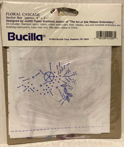 Bucilla Floral Cascade Sachet Ribbon Embroidery Kit 41008 NWOT New Vintage 1994 USA