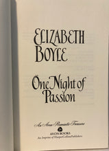 Load image into Gallery viewer, Elizabeth Boyle One Night of Passion Hardcover Vintage 2002 First Edition Avon
