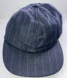 Betabrand San Francisco Black Grey Pinstripes Women's Baseball Hat Cashmere Wool One Size Adjustable