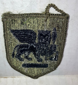 US Army SETAF Southern European Task Force Vintage Cloth Sew on Patch Subdued Green Black Lion NWOT New