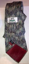 Load image into Gallery viewer, Van Huesen 417 Vintage Men’s Necktie Italian Silk Made in USA Green with Diamonds and Paisley Prints WPL 2831
