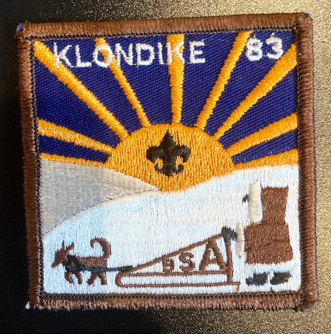 Vintage BSA Boy Scouts of America Klondike 1983 Cloth Sew On Patch NWOT New Igloo Eskimo
